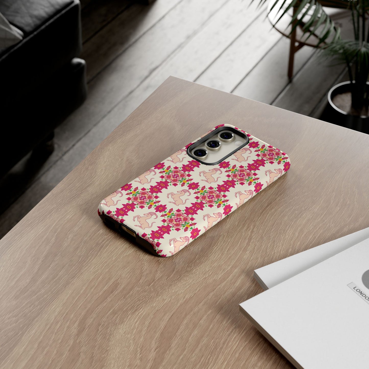 Tough Cases, Capricorn, Zodiac v3, Flower Pattern