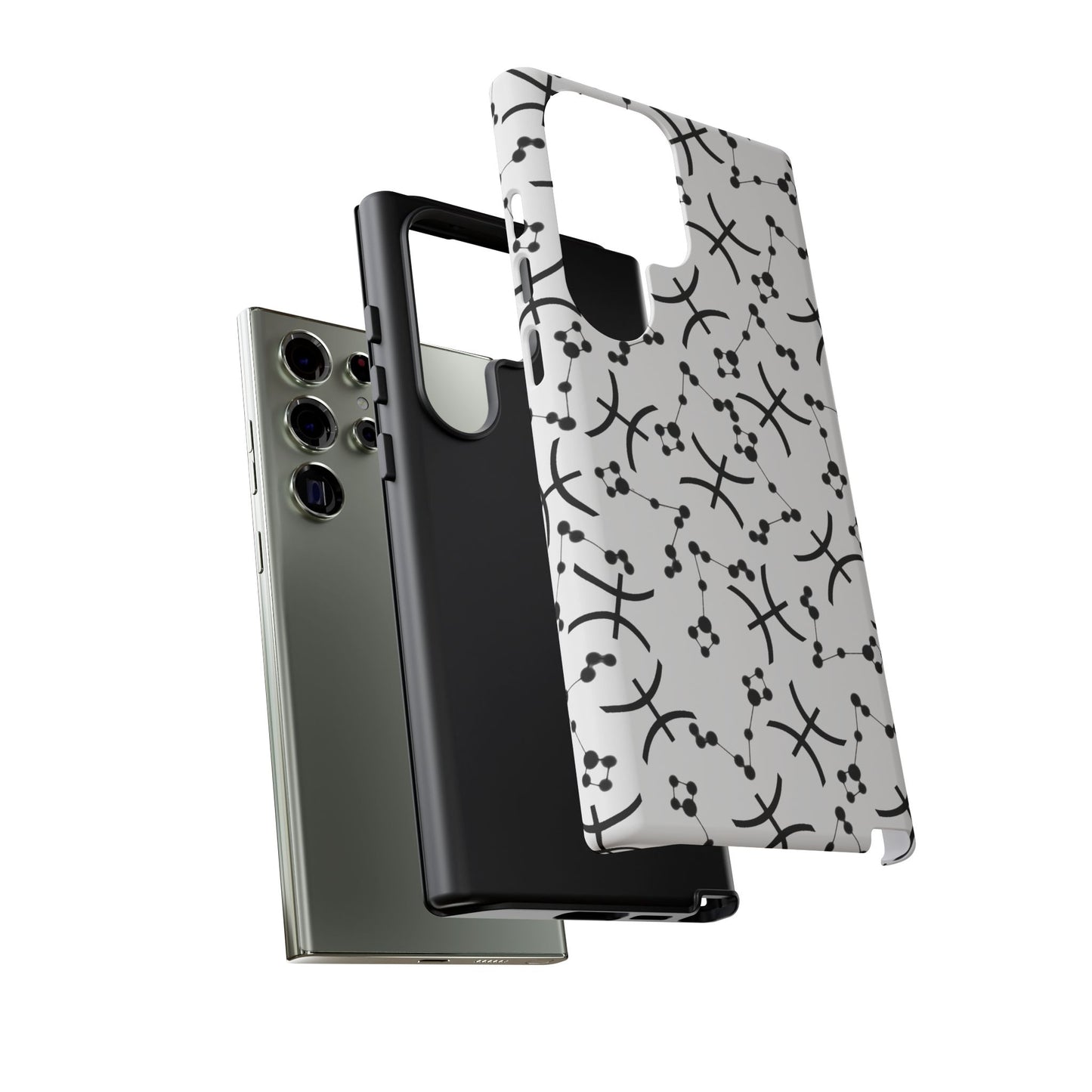 Tough Cases with the Pisces Zodiac sign for iPhone, Samsung Galaxy, and Google Pixel devices