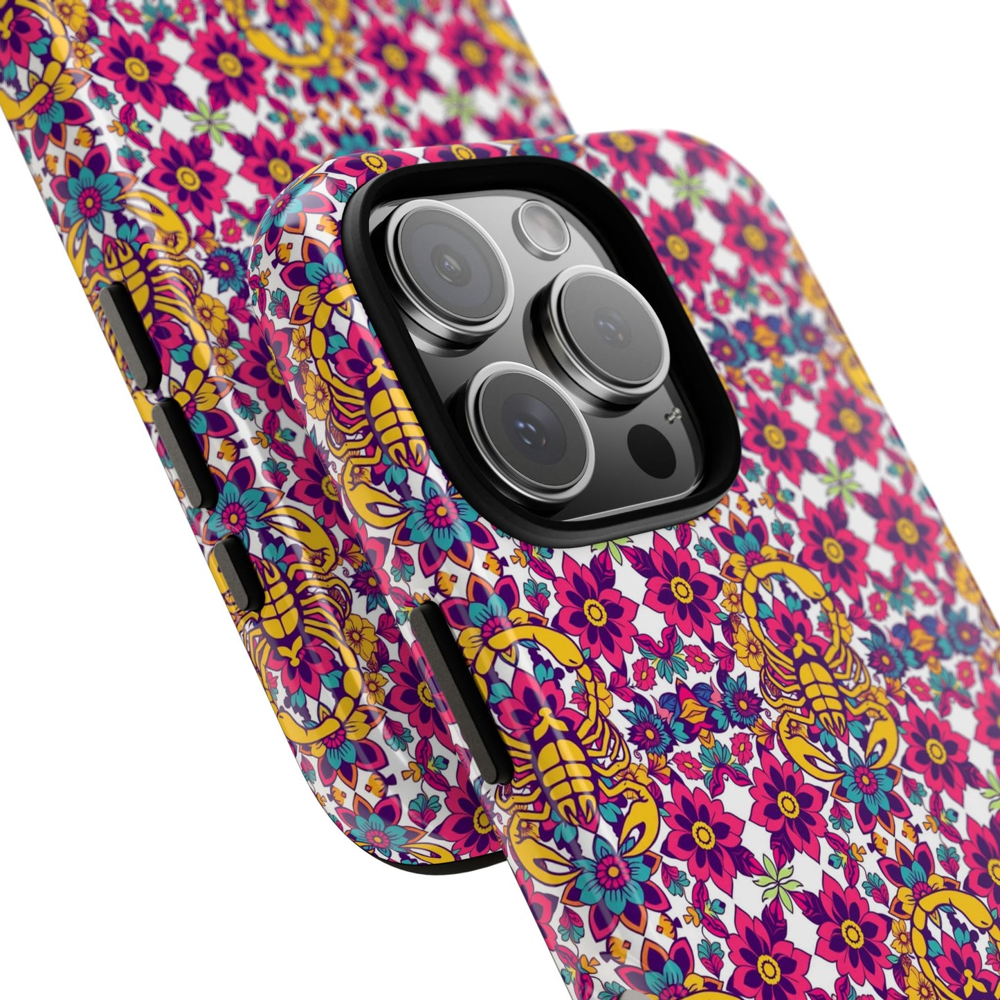 Tough Cases, Scorpio, Zodiac v2, Flower Pattern