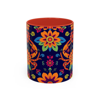 Accent Coffee Mug, Cancer, Zodiac, Flower Pattern, (11, 15oz)