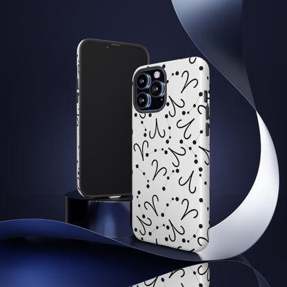 Tough Cases with the Aries Zodiac sign for iPhone, Samsung Galaxy, and Google Pixel devices