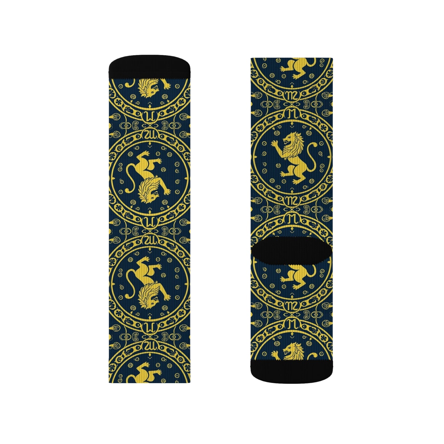Sublimation Socks, Leo, Zodiac, Pattern
