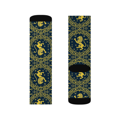 Sublimation Socks, Leo, Zodiac, Pattern