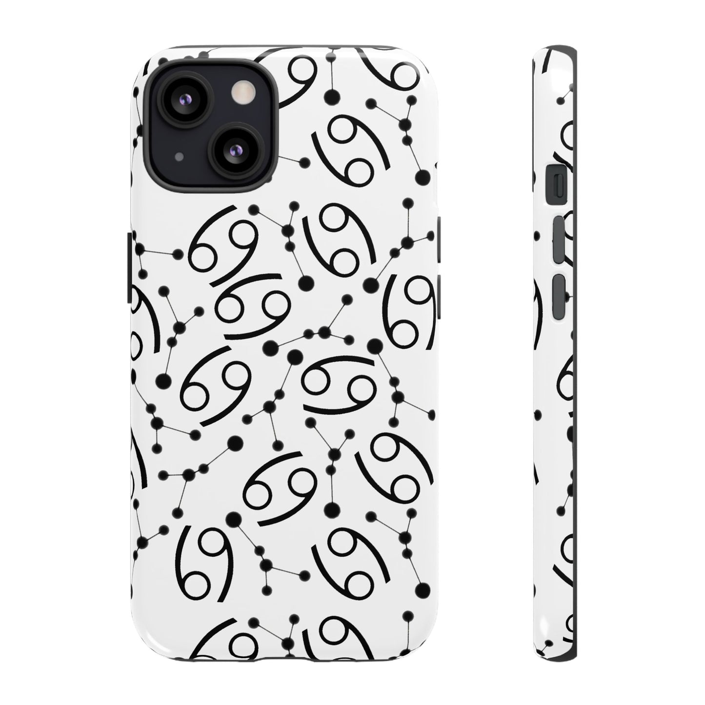 Tough Cases with the Cancer Zodiac sign for iPhone, Samsung Galaxy, and Google Pixel devices