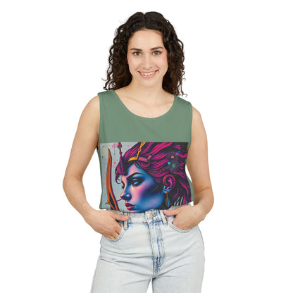 Unisex Garment-Dyed, Tank Top, Sagittarius Design, Pop Art, 100% US cotton