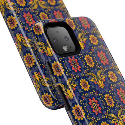 Tough Cases, Taurus, Zodiac v3, Flower Pattern