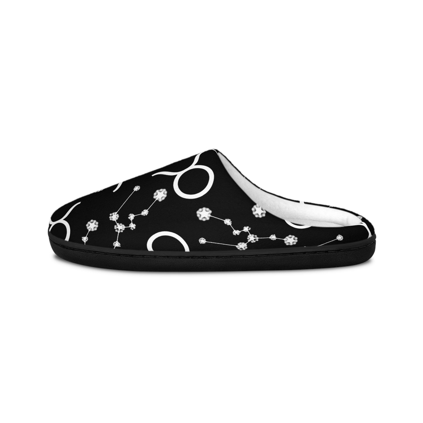 Women's Indoor Slippers, Taurus Zodiac Sign, 100% polyester, Outer-layer and lining
