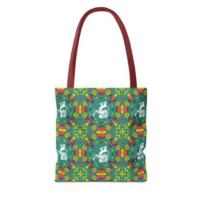 Tote Bag, (AOP), Sagittarius, Zodiac v6, Flower Pattern