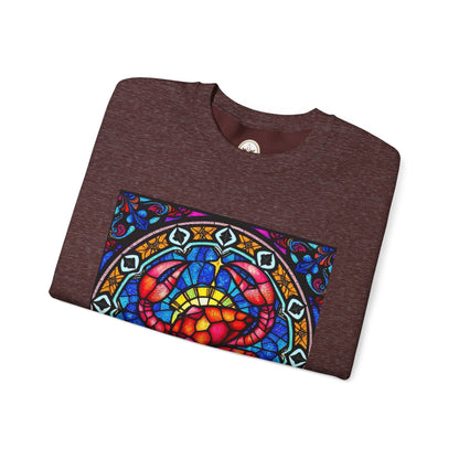 Unisex Heavy Blend™ Crewneck Sweatshirt, Glass 1, Cancer Zodiac Design