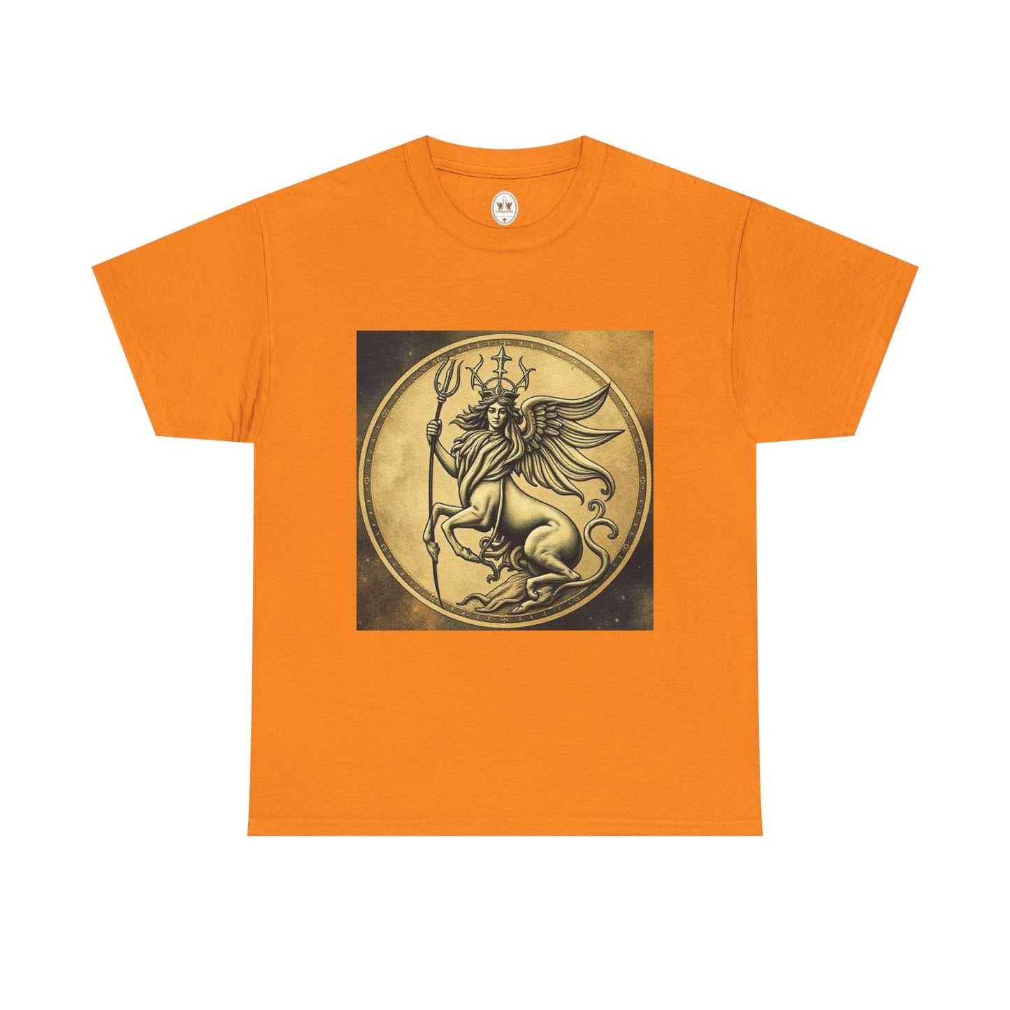 Unisex Heavy Cotton T-Shirt, Animal Angel v1, Virgo Zodiac Design