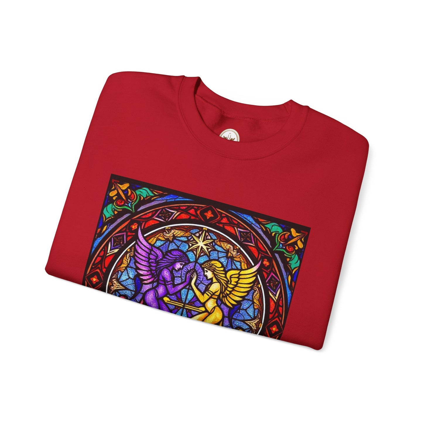 Unisex Heavy Blend™ Crewneck Sweatshirt, Glass, Gemini Zodiac Design