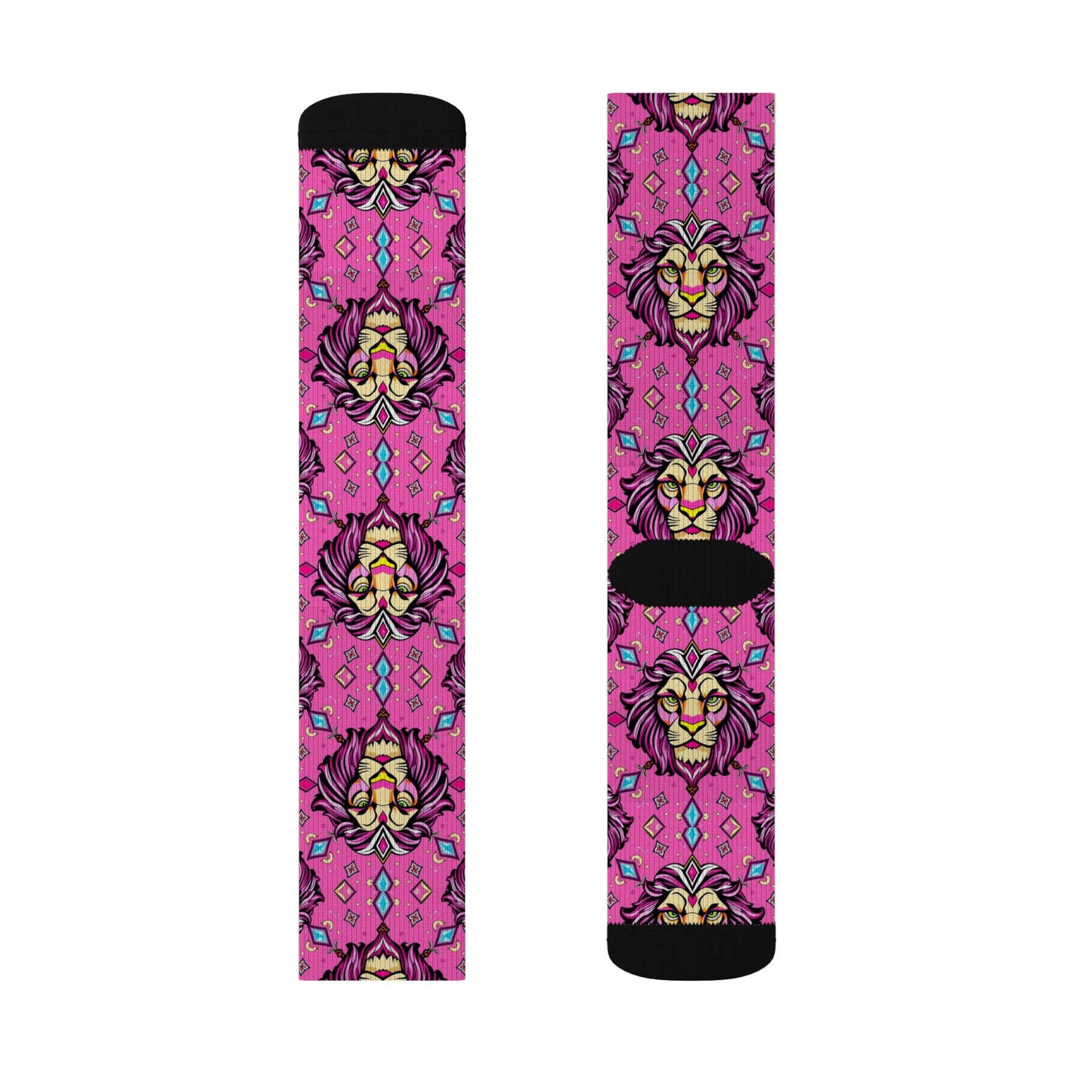 Sublimation Socks, Leo, Zodiac v1, Jewel Pattern