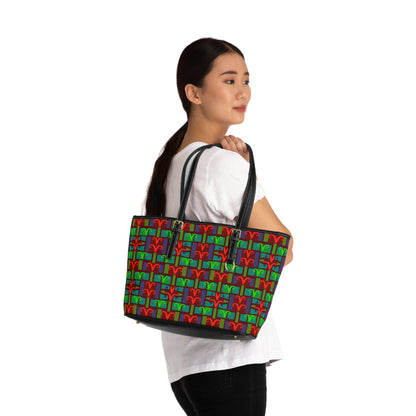 Leather Shoulder Bag, Aries, Zodiac v4, Shapes Pattern