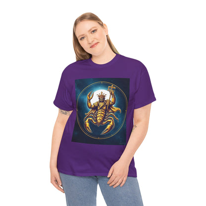 Unisex Heavy Cotton T-Shirt, Moon, Scorpio Zodiac Design