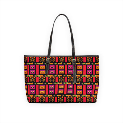 Leather Shoulder Bag, Scorpio, Zodiac v3, Shapes Pattern