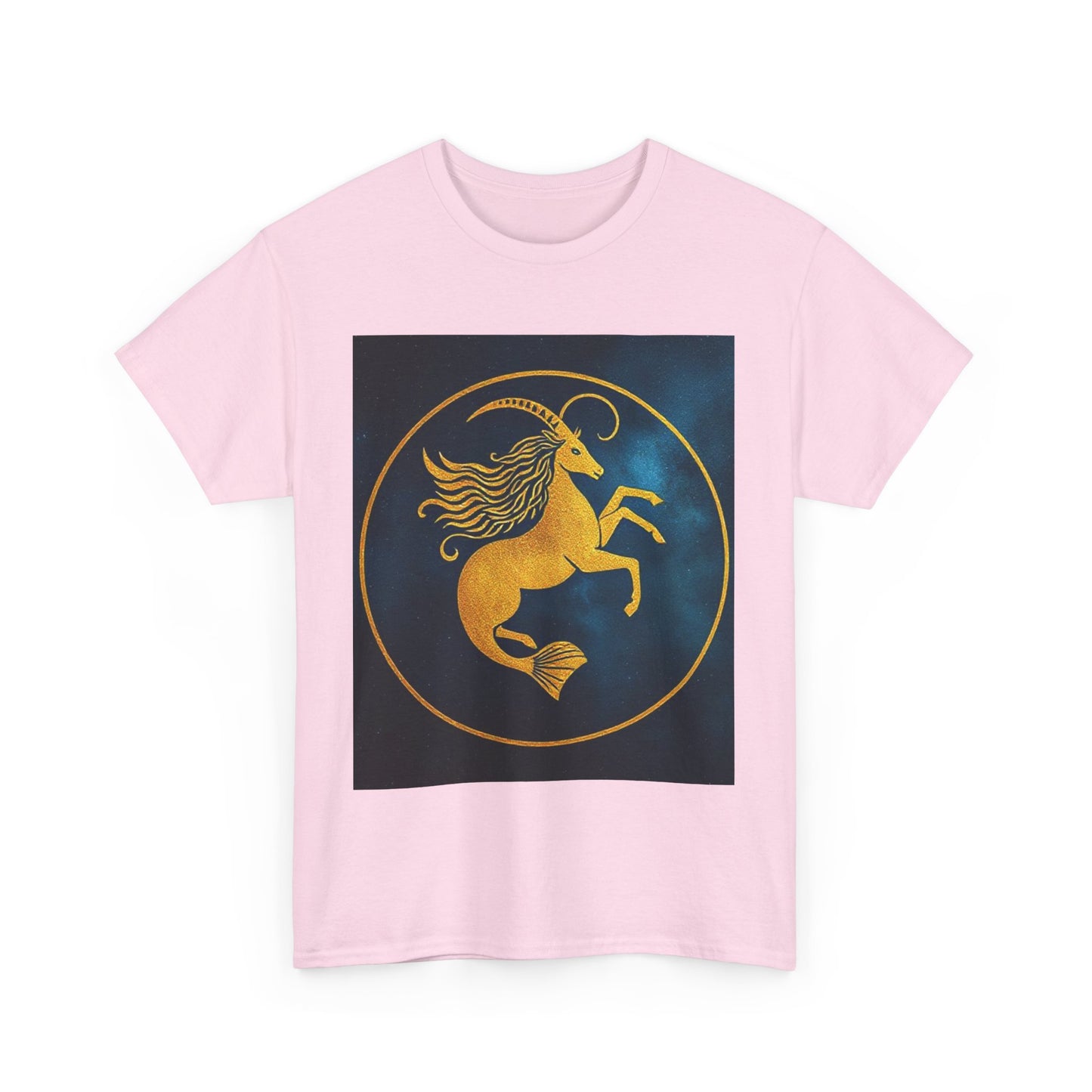 Unisex Heavy Cotton T-Shirt, Capricorn Animal v4, Symbol, Zodiac Design