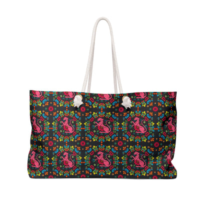 Weekender Bag, Virgo, Zodiac, Flower Pattern