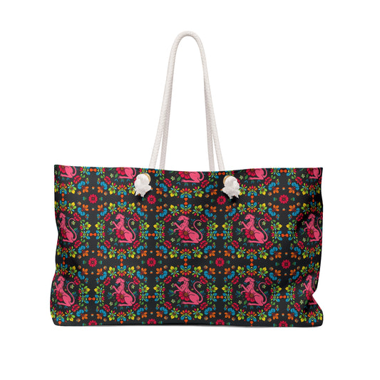 Weekender Bag, Virgo, Zodiac, Flower Pattern