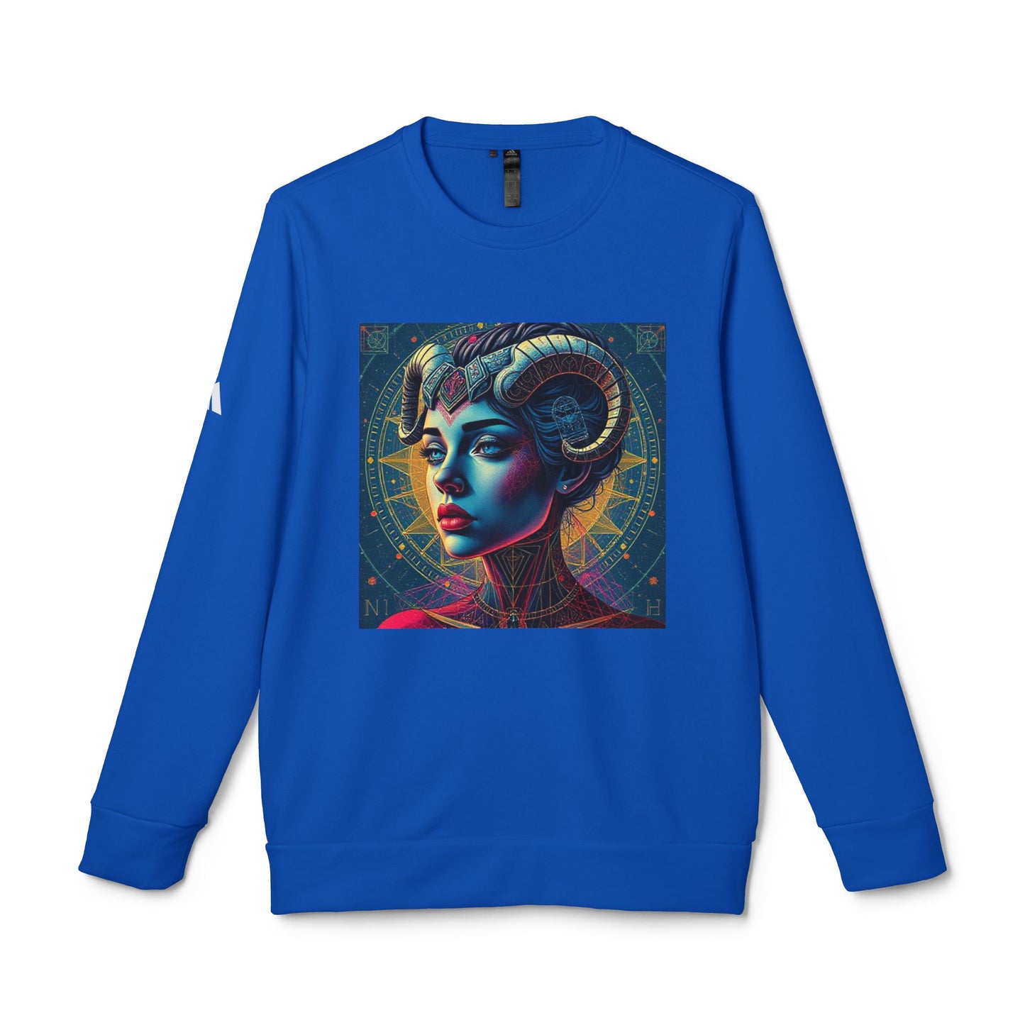 Adidas, Unisex Fleece Crewneck Sweatshirt, Aries, Pop Art, Zodiac