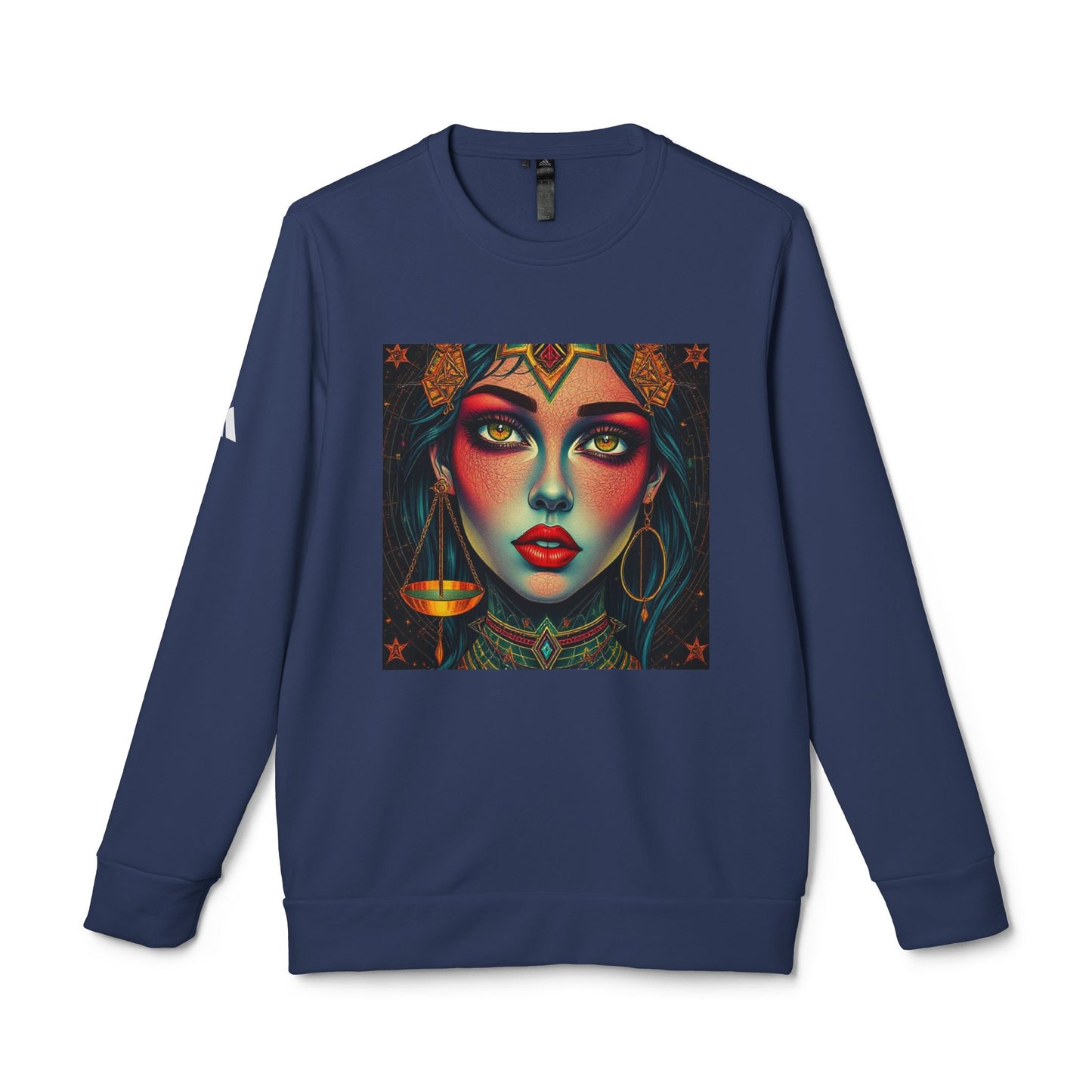 Adidas, Unisex Fleece Crewneck Sweatshirt, Libra, Pop Art v1, Zodiac