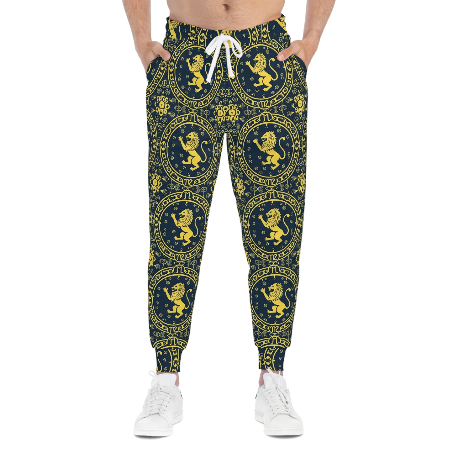 Athletic Joggers, Zodiac Design, Pattern, Leo, AOP