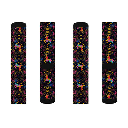 Sublimation Socks, Capricorn, Zodiac v3, Pattern