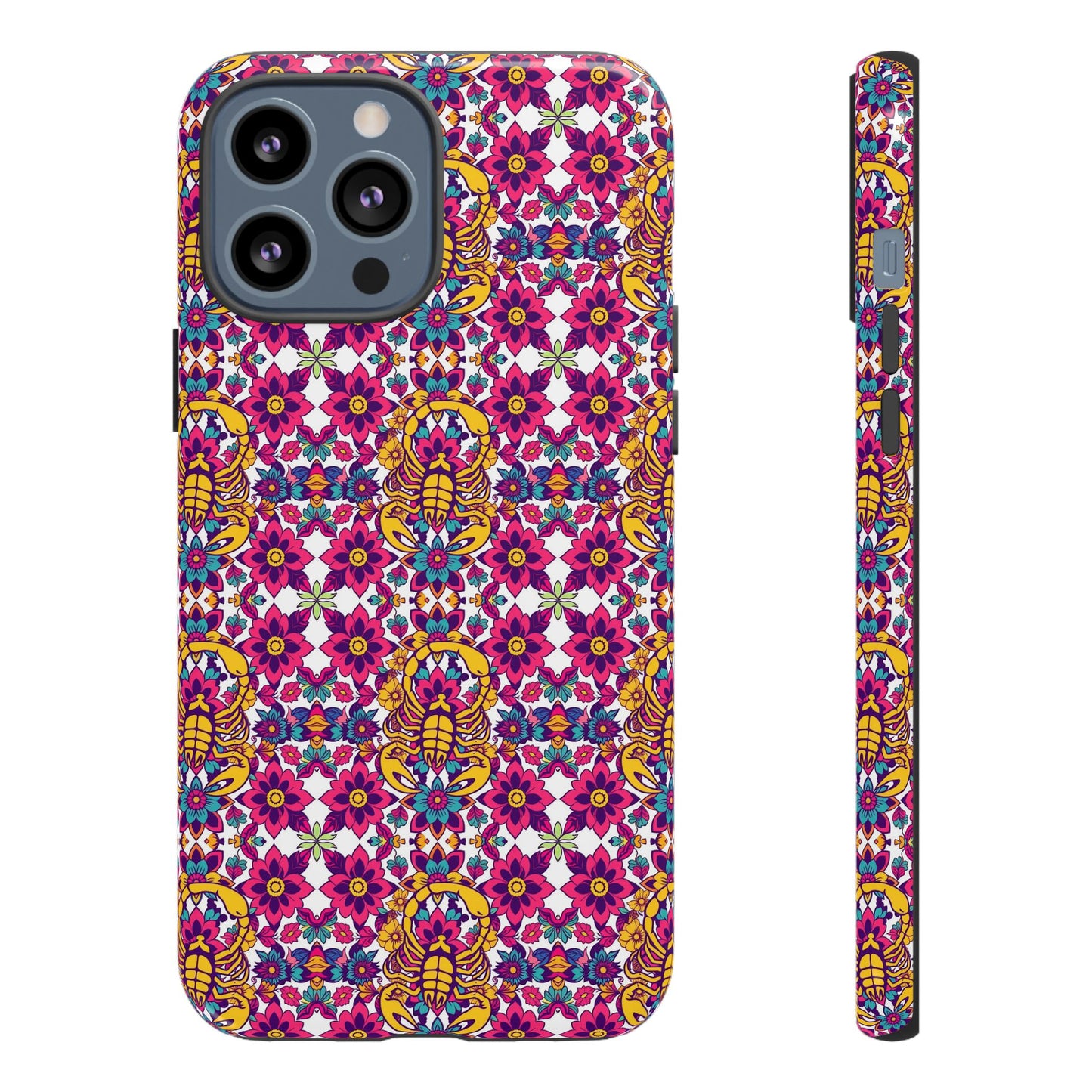 Tough Cases, Scorpio, Zodiac v2, Flower Pattern