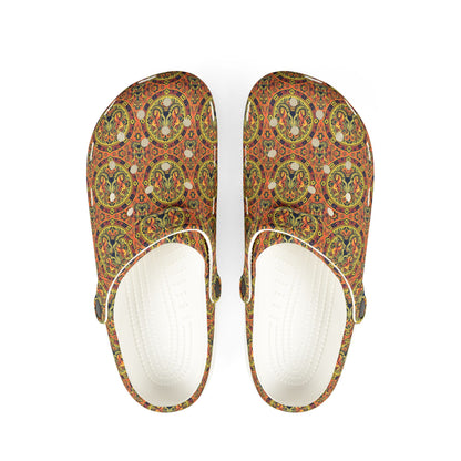 EVA Foam Rubber Shoes, (AOP), Aries, Zodiac v4, Pattern