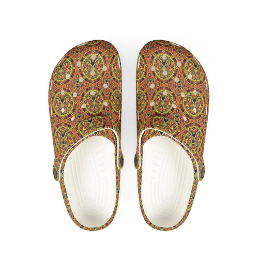 EVA Foam Rubber Shoes, (AOP), Aries, Zodiac v4, Pattern