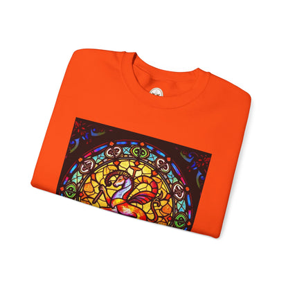 Unisex Heavy Blend™ Crewneck Sweatshirt, Glass 1, Aries Zodiac Design