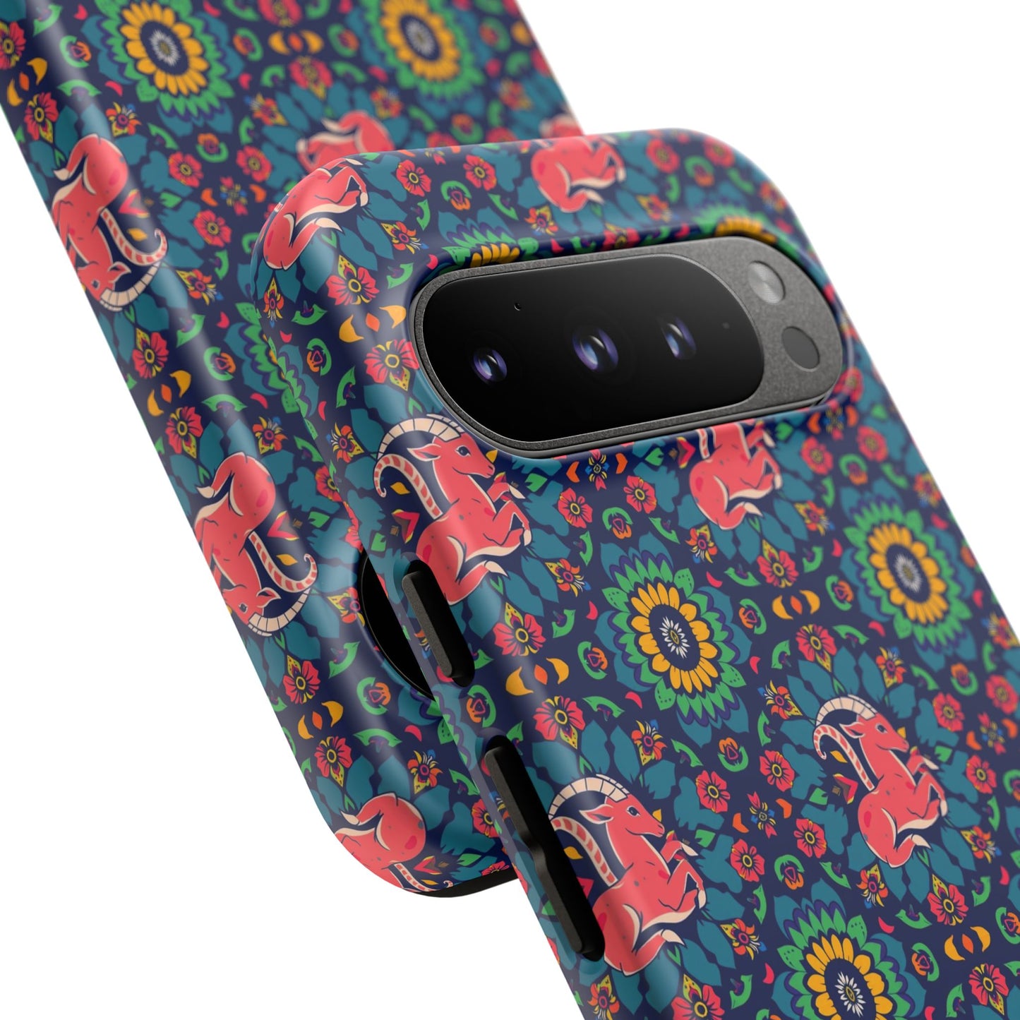 Tough Cases, Capricorn, Zodiac v1, Flower Pattern