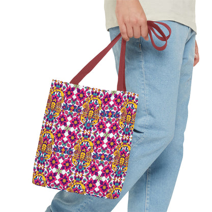 Tote Bag (AOP), Scorpio, Zodiac v1, Flower Pattern