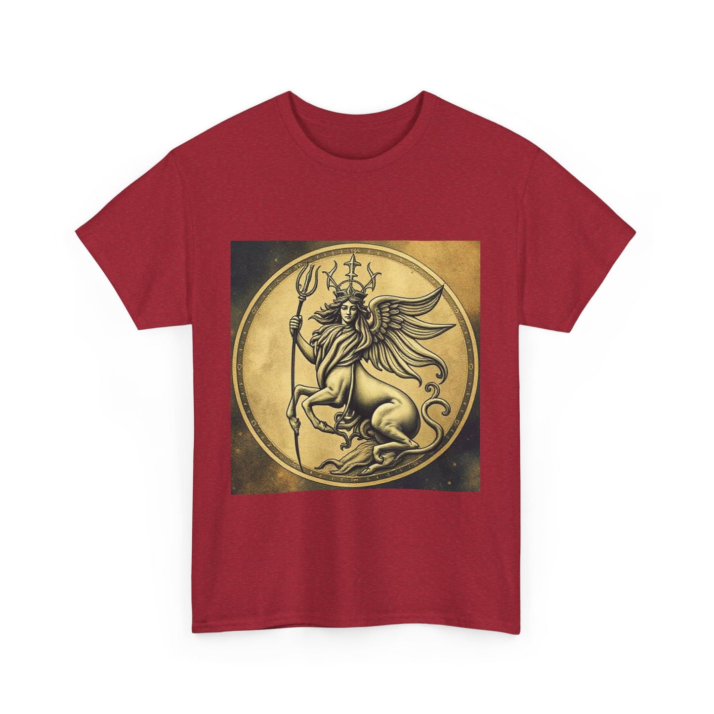 Unisex Heavy Cotton T-Shirt, Angel Animal, Virgo Zodiac Design