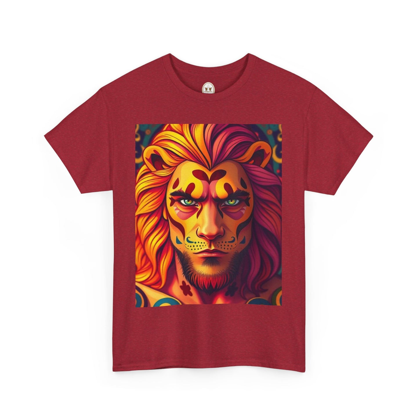 Unisex Heavy Cotton T-Shirt, Leo, Zodiac v2, Sexy Art