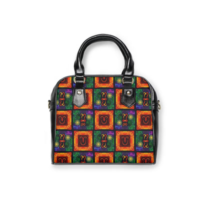 Shoulder Handbag, Capricorn, Zodiac v1, Shapes Pattern