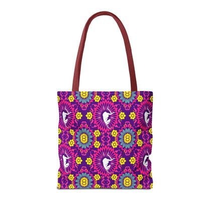 Tote Bag, (AOP), Capricorn, Zodiac v5, Flower Pattern