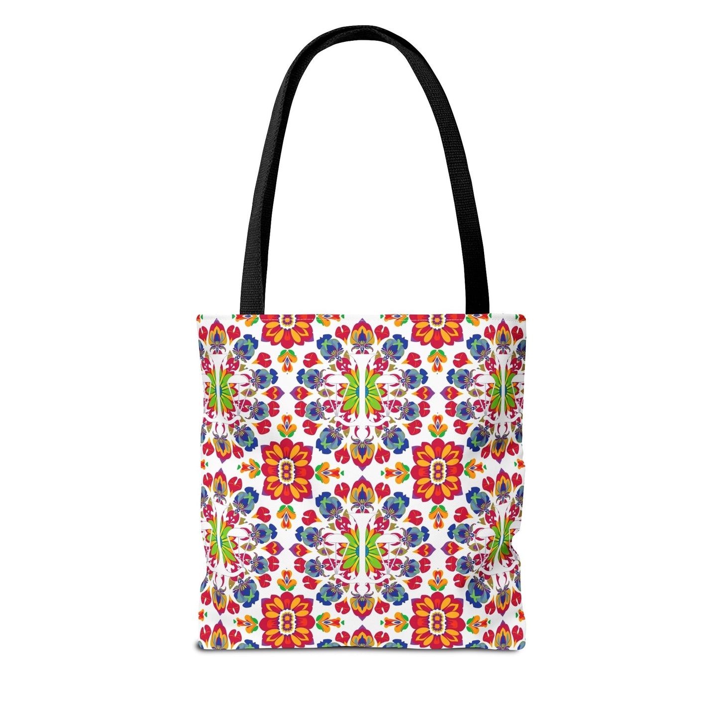 Tote Bag, (AOP), Libra, Zodiac v5, Flower Pattern
