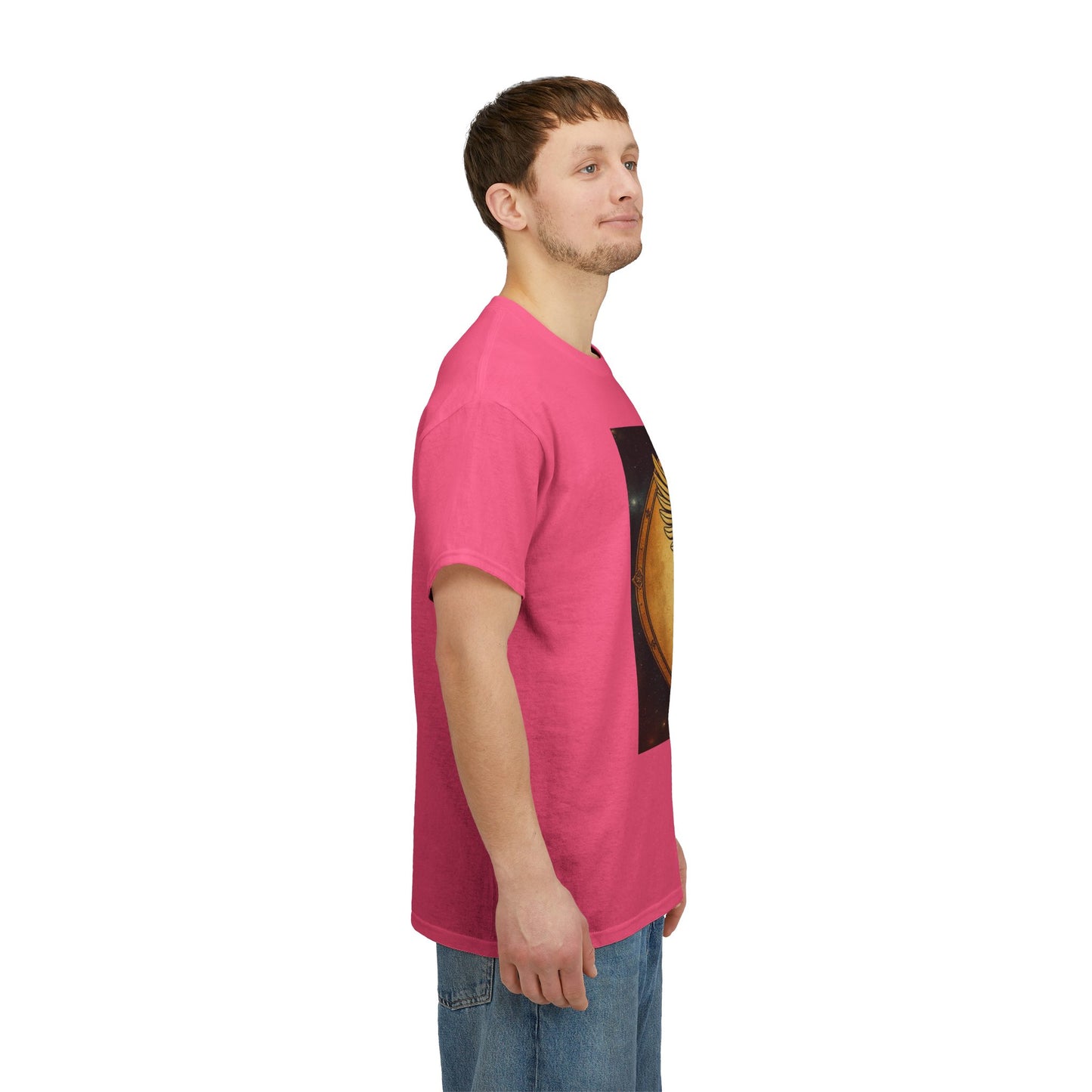Unisex Heavy Cotton T-Shirt, Angel Twin, Gemini Zodiac Design
