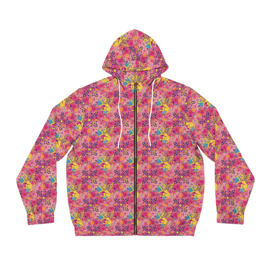 Full-Zip Hoodie (AOP), Virgo, Zodiac v3, Pattern