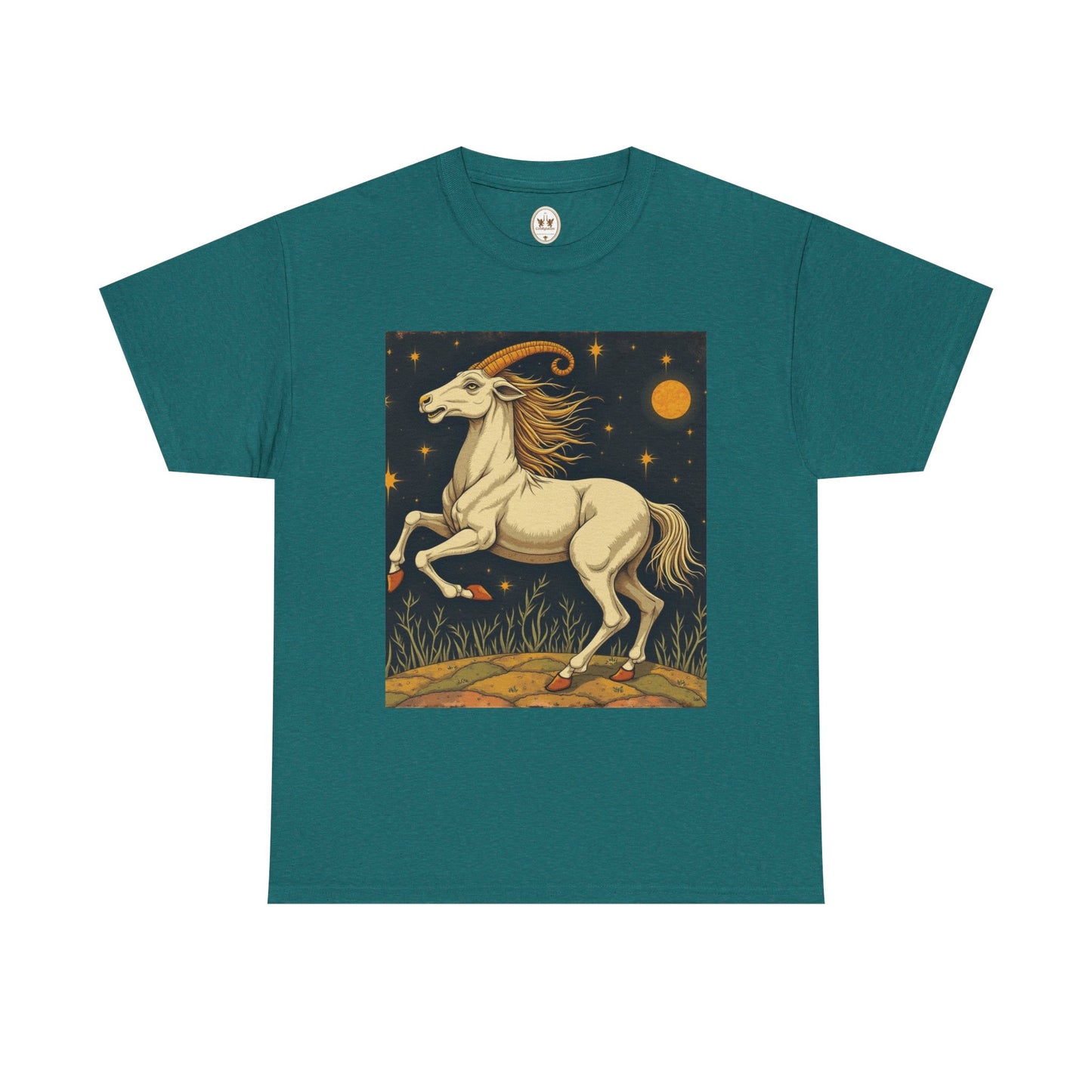Unisex Heavy Cotton T-Shirt, Aries Animal, Zodiac Design