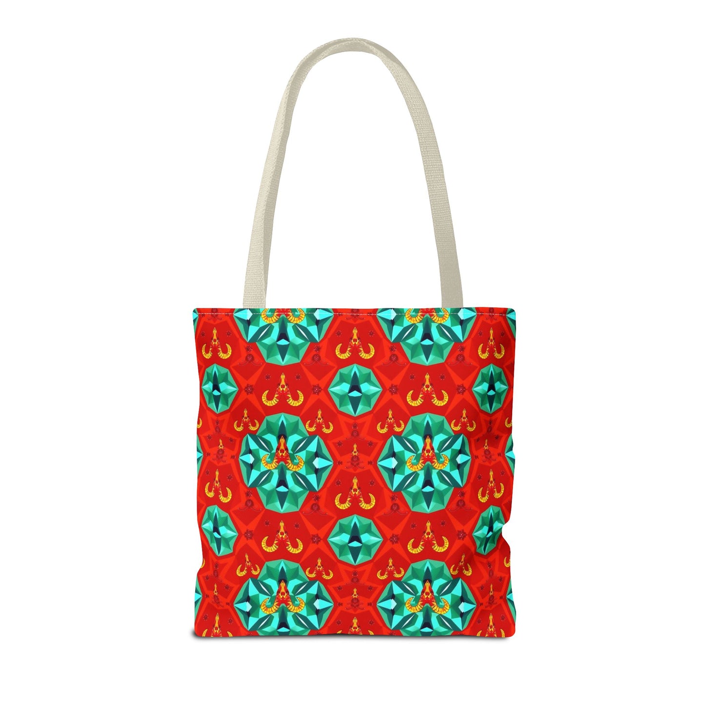 Tote Bag (AOP), Aries, Zodiac v1, Jewel Pattern