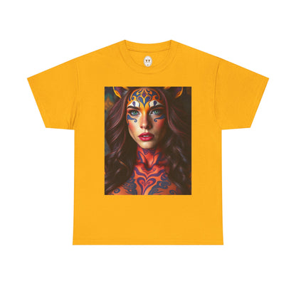 Unisex Heavy Cotton T-Shirt, Leo, Zodiac, Sexy Art