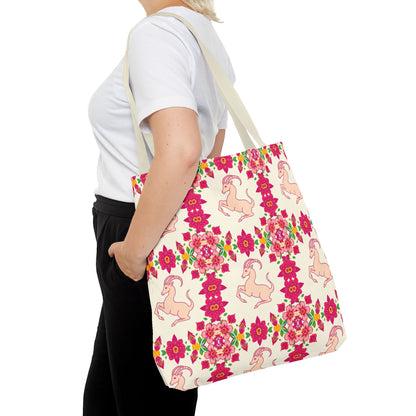 Tote Bag (AOP), Capricorn, Zodiac, Flower Pattern