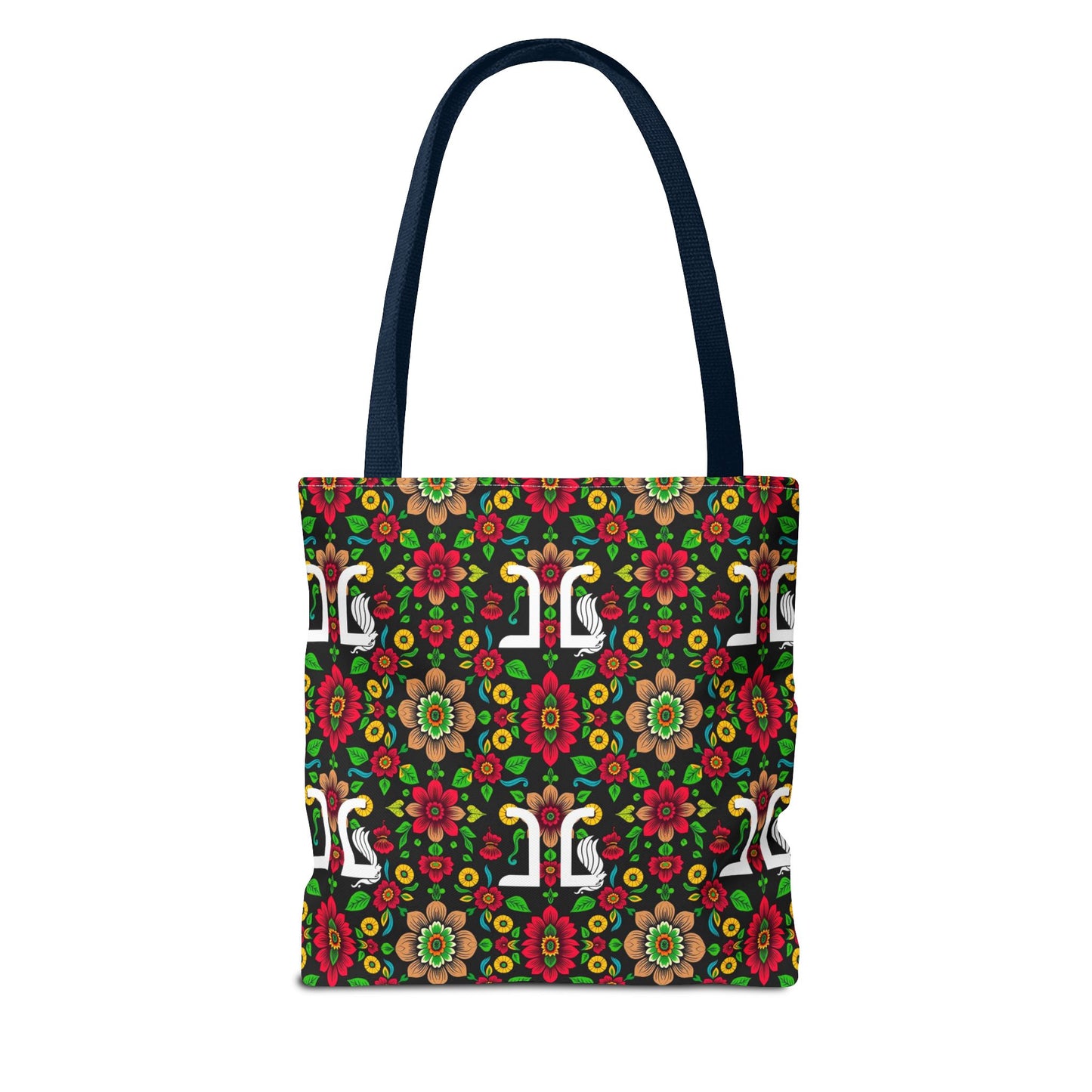 Tote Bag, (AOP), Gemini, Zodiac, Flower Pattern
