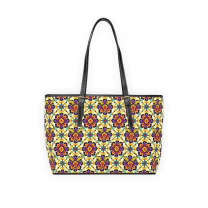 Leather Shoulder Bag, Taurus, Zodiac v2, Flower Pattern