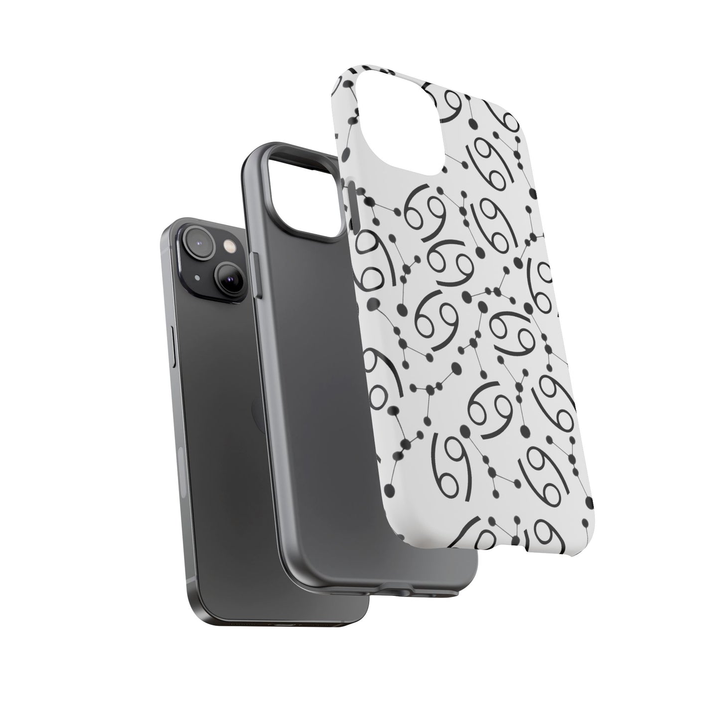 Tough Cases with the Cancer Zodiac sign for iPhone, Samsung Galaxy, and Google Pixel devices