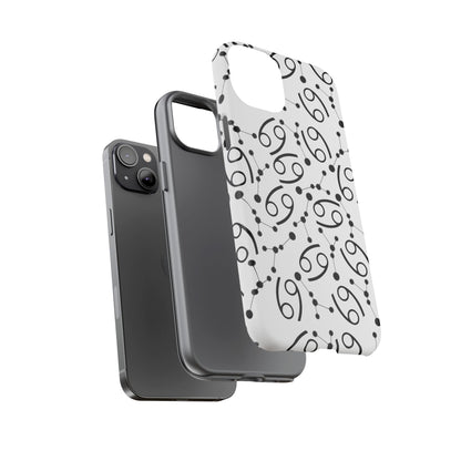 Tough Cases with the Cancer Zodiac sign for iPhone, Samsung Galaxy, and Google Pixel devices