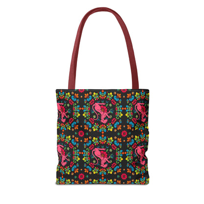 Tote Bag, (AOP), Virgo, Zodiac v6, Flower Pattern
