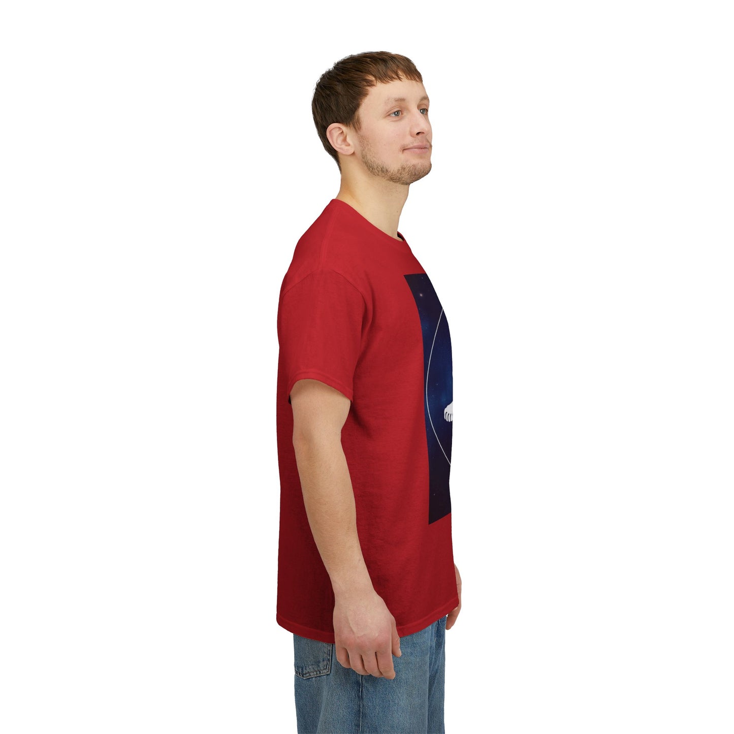 Unisex Heavy Cotton T-Shirt, Space Lion v1, Leo Zodiac Design