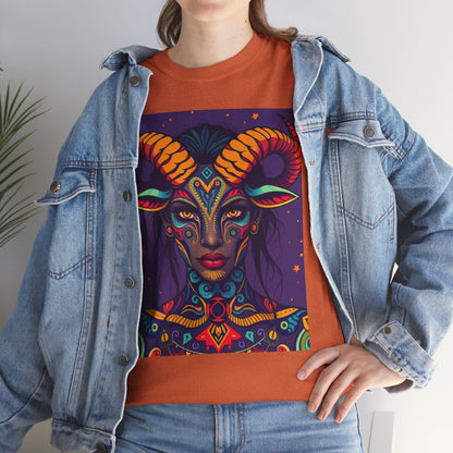 Unisex Heavy Cotton T-Shirt, Taurus, Zodiac v3, Sexy Art